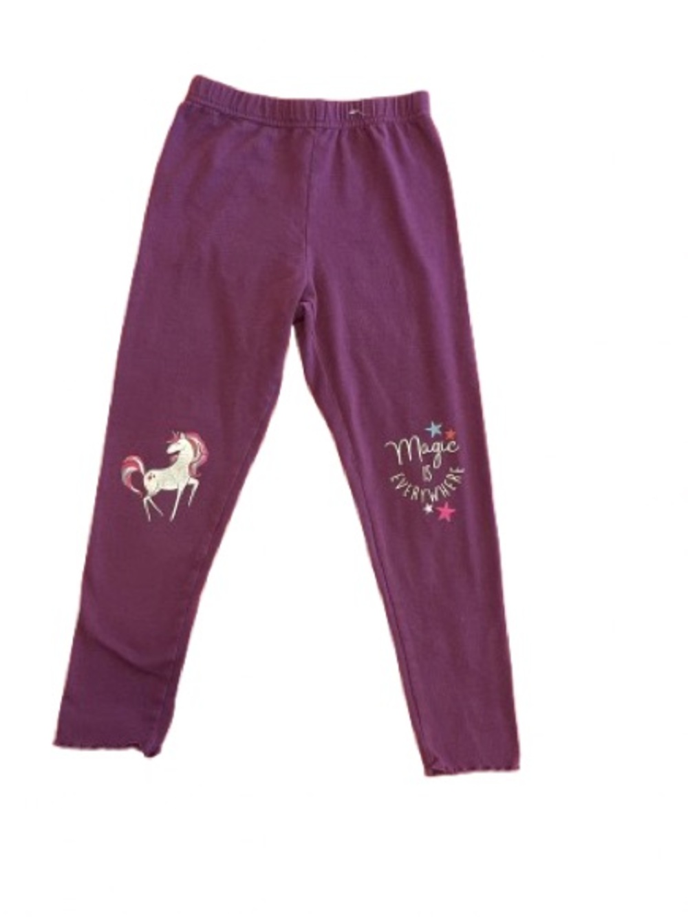 Girls' Purple Unicorn Leggings